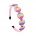 Girl Cute Love Heart Gradient Rainbow Headband