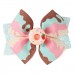 Girls Sweet Ribbon Rainbow Donut Bow Hair Clip