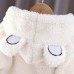 【12M-4Y】Girl Cute Lamb Fleece Keep Warm Letter Embroidered Hooded Coat