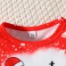 【3M-18M】3-piece Baby Girl Red Christmas Print Long Sleeve T-shirt And Pants Set With Hairband